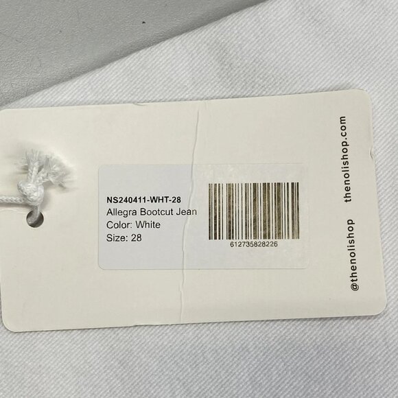 The Noli Shop Women’s Allegra Bootcut High-Rise Jeans – White – Size 28 - Picture 2 of 10